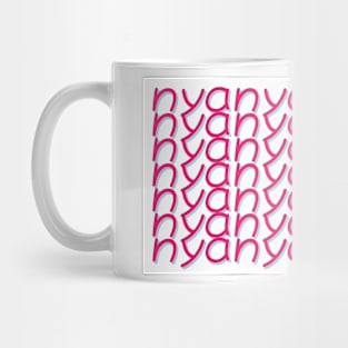 nya pattern on white Mug